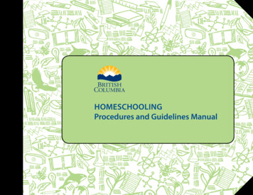 HomescHooling Procedures And Guidelines Manual - Gov