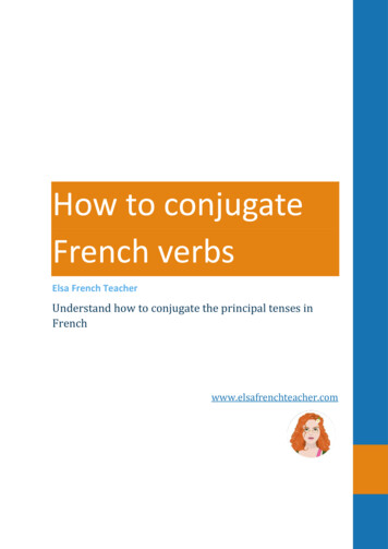 How To Conjugate French Verbs - Elsa French Teacher