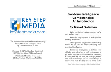 Emotional Intelligence Competencies: An Introduction By .