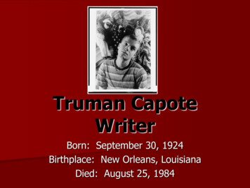 Truman Capote, Writer