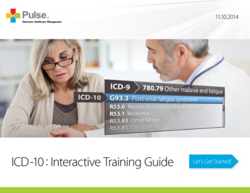 ICD-10 : Interactive Training Guide Let's Get Started!
