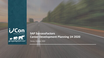 SAP SuccessFactors Career Development Planning 1H 2020
