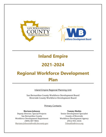 Inland Empire 2021-2024 Regional Workforce Development 