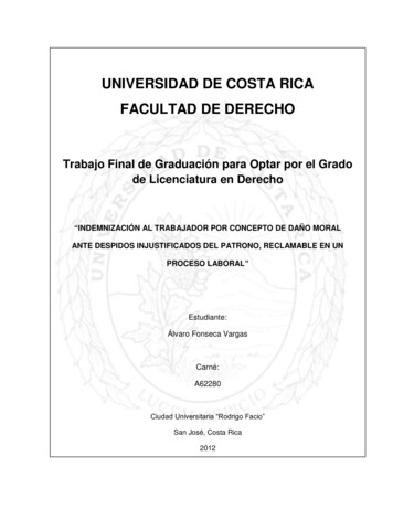 Universidad De Costa Rica Facultad De Derecho