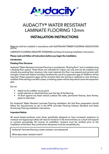 AUDACITY WATER RESISTANT LAMINATE FLOORING 12mm