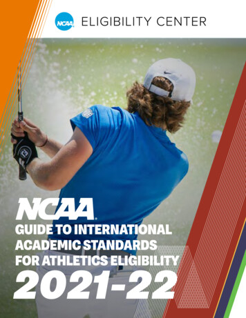 Guide To International Academic Standards For Athletics . - Ncaa