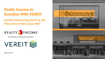 Realty Income To Combine With VEREIT - S21.q4cdn 