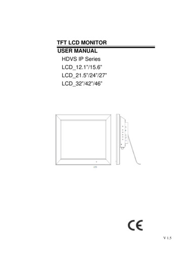 TFT LCD MONITOR USER MANUAL - Globalmediapro EShop