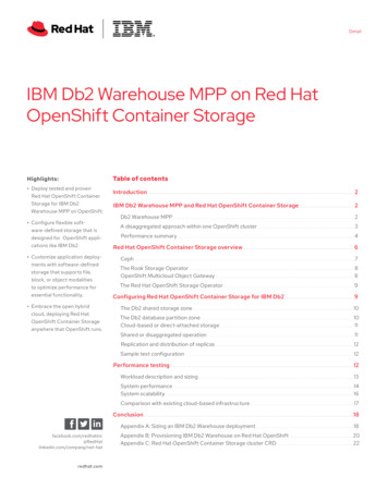IBM Db2 Warehouse MPP On Red Hat OpenShift Container Storage