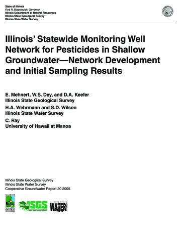 Illinois' Statewide Monitoring Well Network For Pesticides In Shallow .
