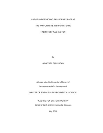 Master's In Environmental Science - Dissertations.wsu.edu