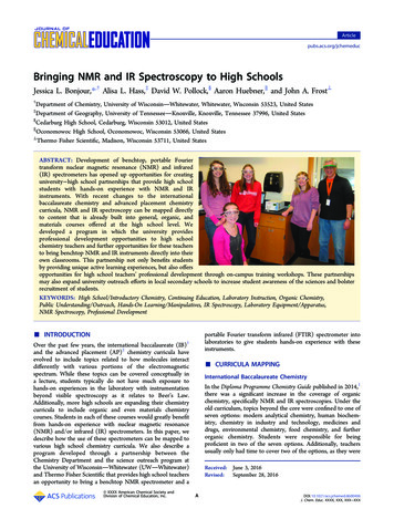 Bringing NMR And IR Spectroscopy To High Schools