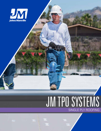 JM TPO SYSTEMS - J&L Building Materials, Inc.