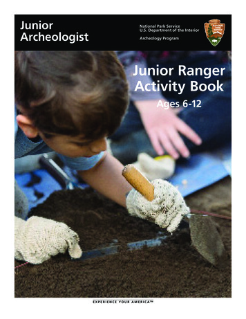 Junior Ranger Activity Book - Nps.gov