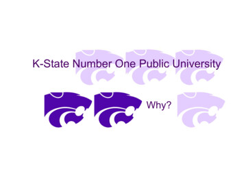 K-State Number One Public University - Kansas State University