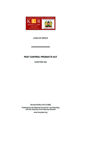 Pest Control Products Act