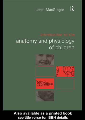 Introduction To The Anatomy And Physiology Of Children