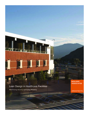 Lean Design In Healthcare Facilities - Boulder Associates