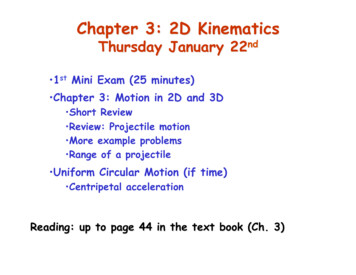 Chapter 3: 2D Kinematics - Florida State University