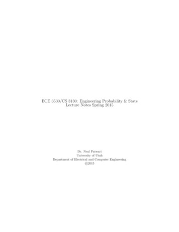 ECE3530/CS3130: EngineeringProbability&Stats .