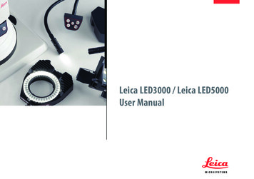 Leica LED3000 / Leica LED5000 User Manual - Leica Microsystems