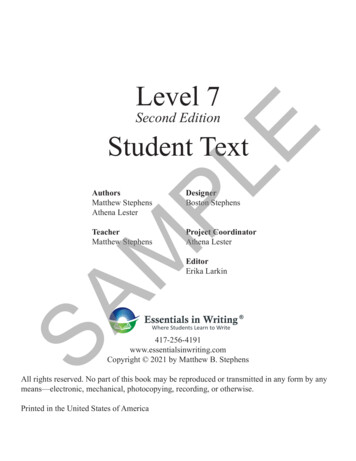 Level 7 SAMPLE
