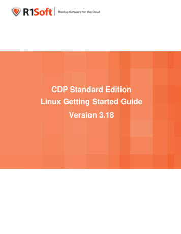 CDP Standard Edition Linux Getting Started Guide Version 3