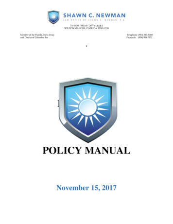 EMPLOYEE POLICY MANUAL - Law Office Of Shawn C. Newman, P.A.