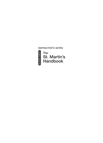 The St. Martin’s Handbook - DePaul University