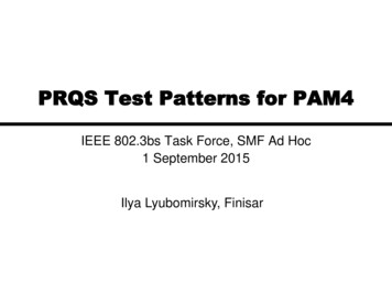 PRQS Test Patterns For PAM4