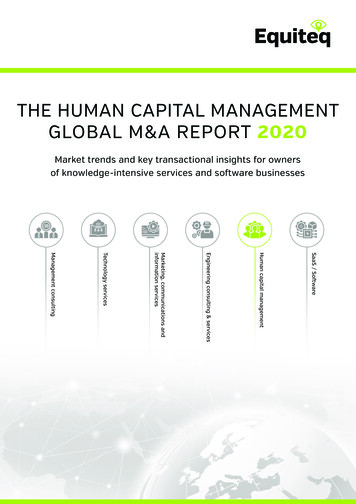 The Human Capital Management Global M&A Report 2020