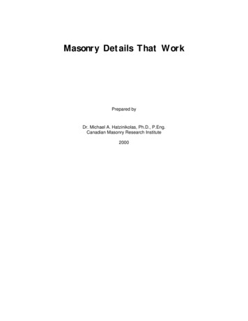 Masonry Details That Work
