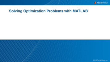 Solving Optimization Problems With MATLAB