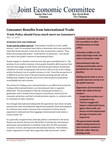 Consumer Benefits From International Trade