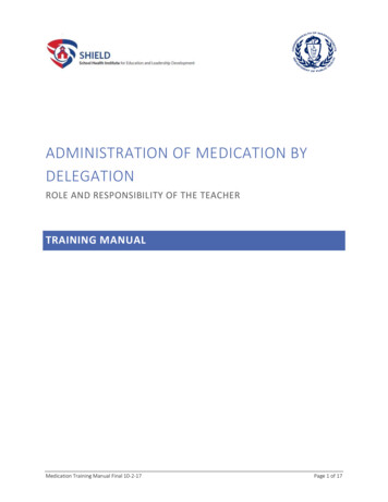 Administration Of Medication By Delegation