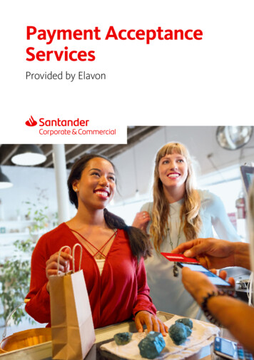 Payment Acceptance Services - Santander Corporate And Commercial Banking