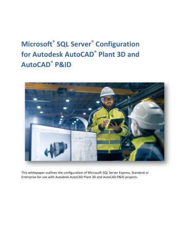 SQL Server Configuration For AutoCAD Plant Design Suite