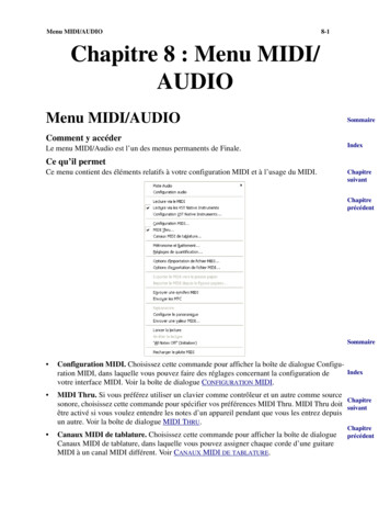 Chapitre 8 : Menu MIDI/ AUDIO - Finale 26