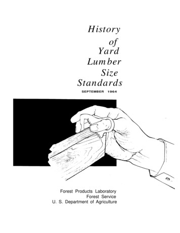 History Of Yard Lumber Size Standards