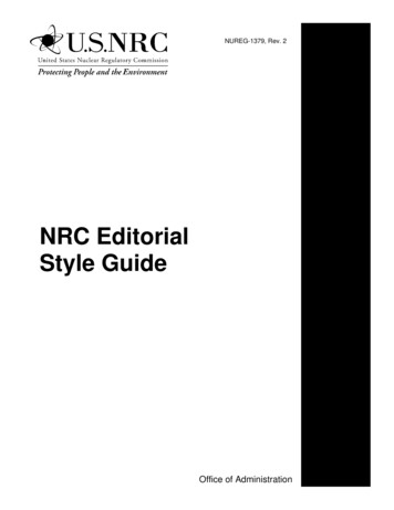 NRC Editorial Style Guide