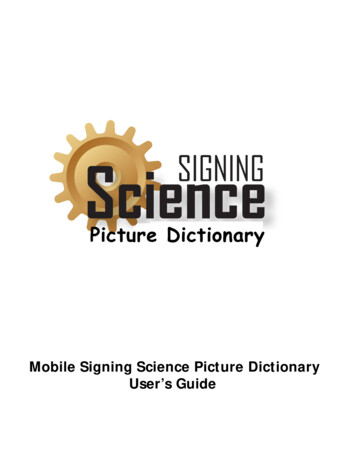 Mobile Signing Science Picture Dictionary User’s Guide