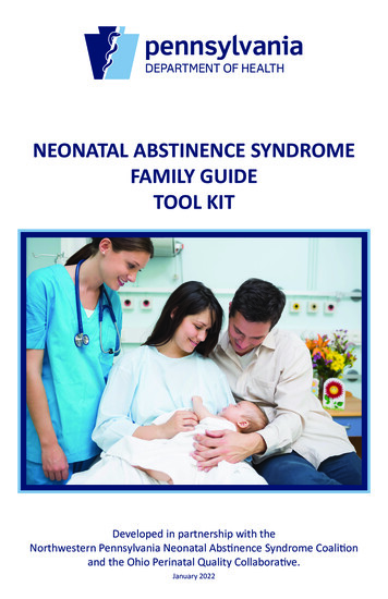 NEONATAL ABSTINENCE SYNDROME FAMILY GUIDE TOOL KIT