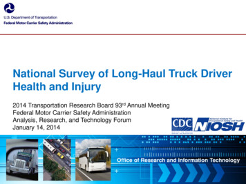 National Survey Of Long-Haul Truck Driver Health And Injury