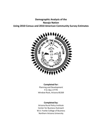 Demographic Analysis Of The Navajo Nation Using 2010 Census And 2010 .