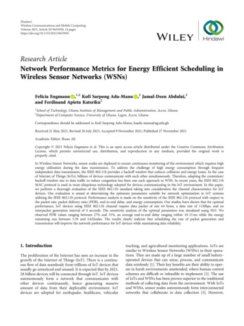 Network Performance Metrics For Energy Efficient Scheduling In Wireless .