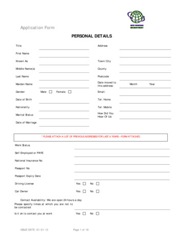 Form - Application Form - Nurses Jan12 NURSES,PRACTITIONERS 1
