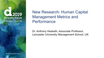 New Research Human Capital Management Metrics Performance