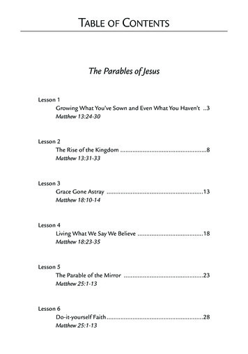 The Parables Of Jesus - Helwys 