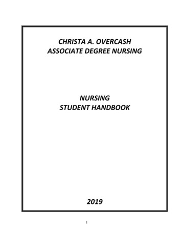 Christa A. Overcash Associate Degree Nursing Nursing Student . - Cpcc
