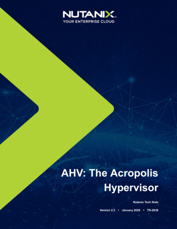 AHV: The Acropolis Hypervisor - The Everywhere Network